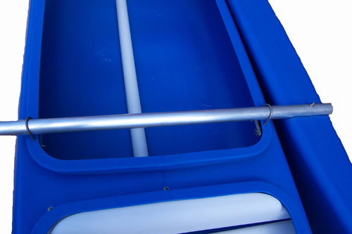 Canoe outrigger poles (front)
