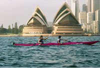 Komodo modular/take-apart sea kayak that can be single or double by Australis canoes
