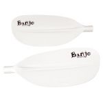 Banjo Split Aluminium Shaft with Heatshrink & Grip Kayak Paddle - White Blades
