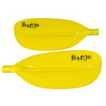 Banjo Aluminium Kayak Paddle with Heatshrink & Grip - Yellow Blades