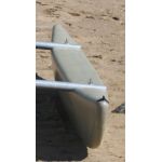 Wing-nuts securing Outrigger Float to poles