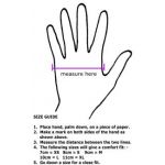 Fingerless Paddling Gloves - size chart