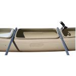 Bushranger 3 seat Deluxe Fishing Canoe with Double Outriggers & Adjustable Rod Holders by Australis