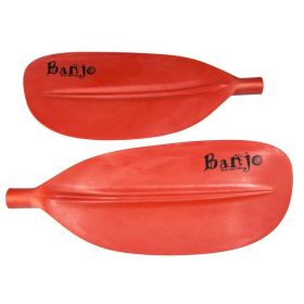 Banjo Aluminium Kayak Paddle with Heatshrink & Grip - Red Blades