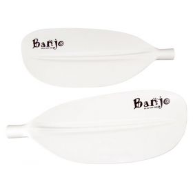 Banjo Aluminium Kayak Paddle with Heatshrink & Grip - White Blades