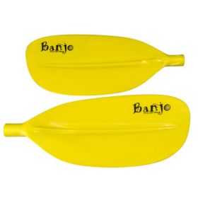 Banjo Aluminium Kayak Paddle with Heatshrink & Grip - Yellow Blades