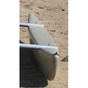 Wing-nuts securing Outrigger Float to poles