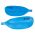 Banjo Split Aluminium Shaft Kayak Paddle - Blue Blades