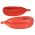 Banjo Split Fibreglass Shaft Kayak Paddle - Red Blades