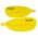 Banjo Fibreglass Shaft Kayak Paddle - Yellow Blades